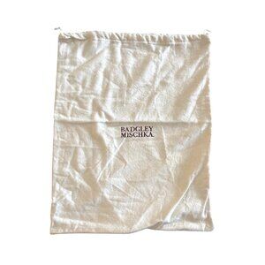 Badgley Mischka White Drawstring Dust Bag 15"x12" For Shoes Or Accessories